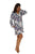 Blue Coral reef V-neck print (UPF) dress