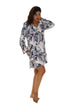 Blue Coral reef V-neck print (UPF) dress