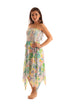 Cute Sundress Tropical Floral Print Tube Dress