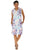 Blue Coral reef Zipper Neck print (UPF) dress