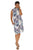 Blue Coral reef Zipper Neck print (UPF) dress