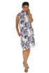 Blue Coral reef Zipper Neck print (UPF) dress