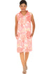 Coral reef Zipper Neck print (UPF) dress