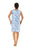 Turquoise Floral print (UPF) Zipper Neckline dress